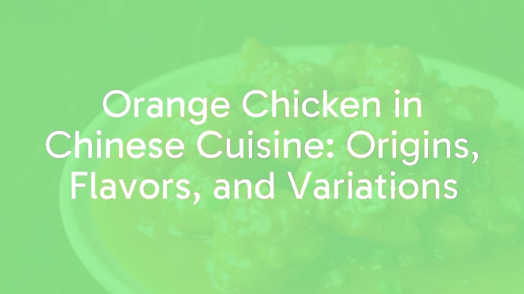 Close-up of crispy orange-glazed chicken pieces on a white plate, vibrant orange sauce drizzled over, garnished with sliced green onions and sesame seeds, dark wood background, appetizing and realistic.