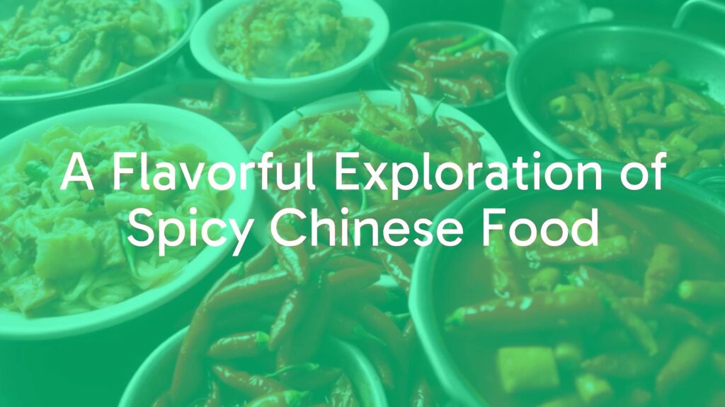 A vibrant spread of spicy Chinese dishes, including stir-fry and hot pot, with chili peppers and Sichuan peppercorns, rich red and orange hues, appetizing and dynamic.