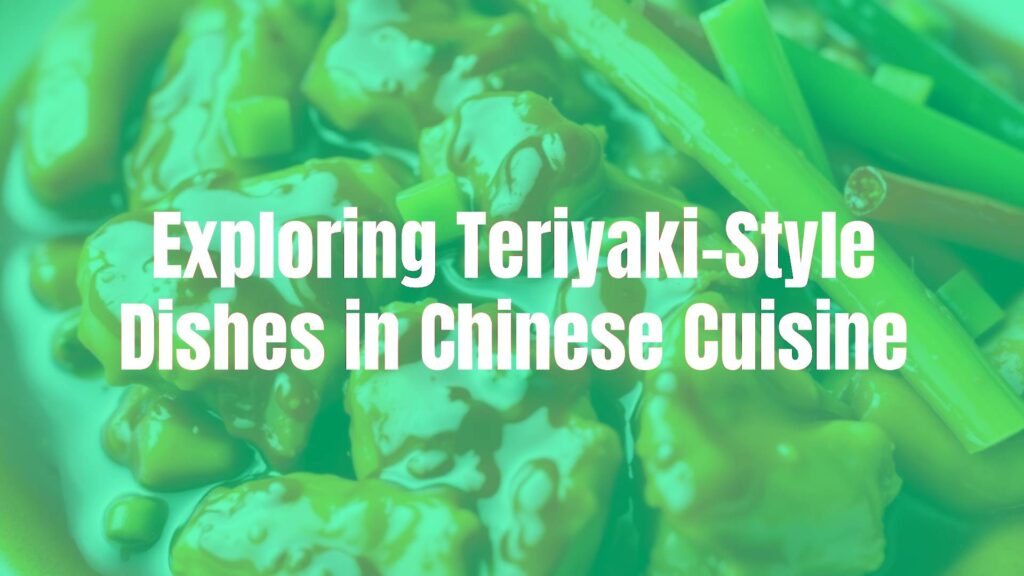 Chinese-style teriyaki dish, glazed chicken with vegetables, glossy sauce, vibrant colors, realistic.