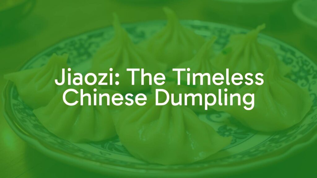 A plate of golden-brown jiaozi dumplings, crescent-shaped with delicate pleats, arranged neatly on a traditional Chinese blue-and-white porcelain plate. Steaming hot, with a slight glaze from frying, and garnished with fresh chives. Soft, warm lighting to evoke a cozy, festive atmosphere.